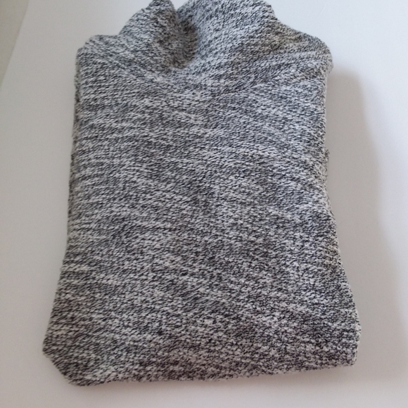 Merona Black and White Bulkie Marbled Sweater w/Large Cowl Collar - Picture 12 of 13